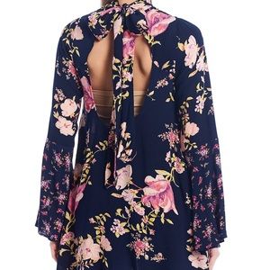 Free People Bell Sleeve Tunic Dress (Midnight Blue)